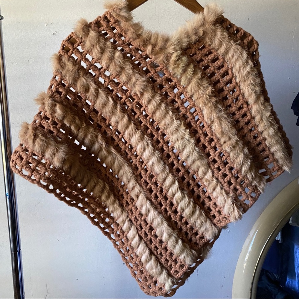 Neiman Marcus fur poncho